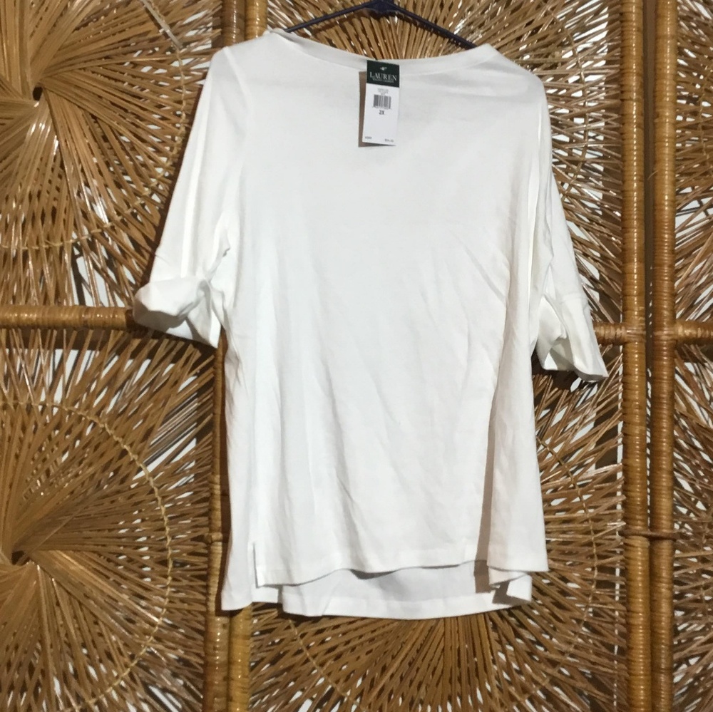 Lauren Ralph Lauren Woman Blouse White Size 2X
